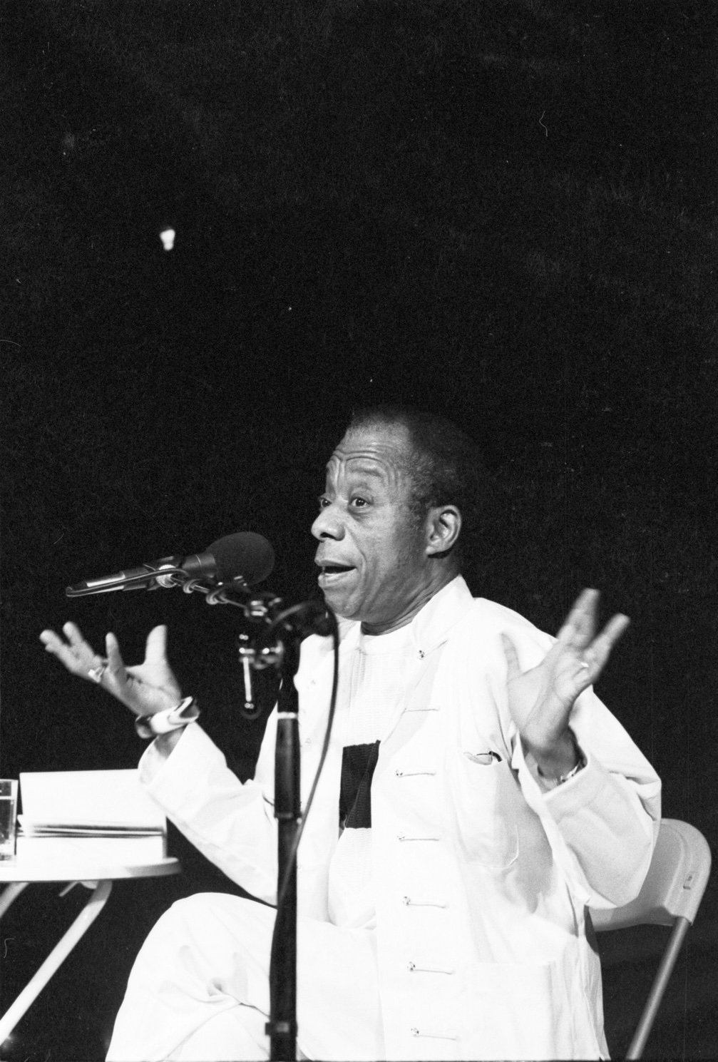 James Baldwin speaking at the Edinburgh Book Festival in 1985.